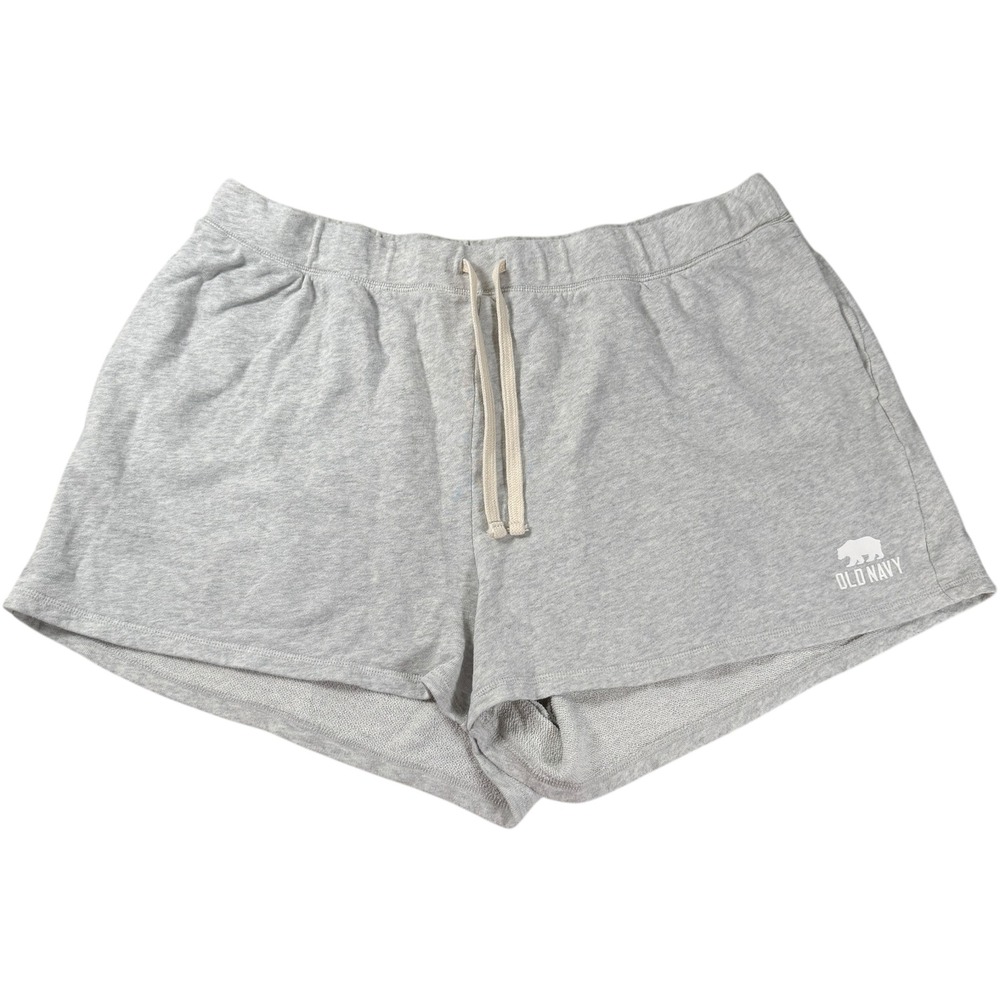 Old Navy Gray Bear Logo Sweat Shorts Women's XXL Lounge Shorts Casual Comfy‎